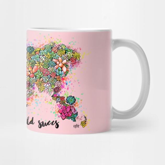 The World Succs ( Succulent World Map Rose Gold ) by artbysavi